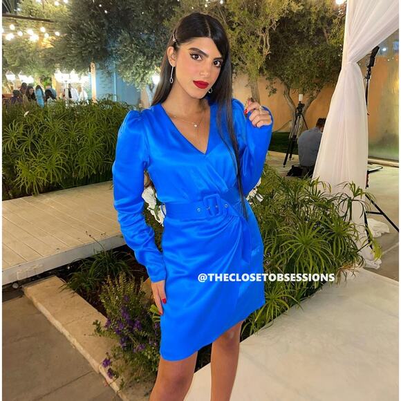 ZARA BLOGGER FAVE!!! V-Neck Wrap Dress NWT - Picture 8 of 16